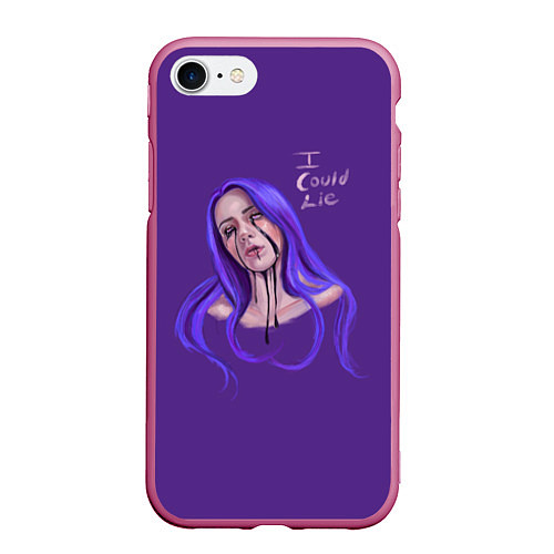 Чехол iPhone 7/8 матовый I Could Lie aquarell / 3D-Малиновый – фото 1