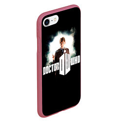 Чехол iPhone 7/8 матовый Doctor Who, цвет: 3D-малиновый — фото 2