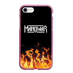Чехол iPhone 7/8 матовый Manowar, цвет: 3D-малиновый
