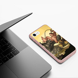 Чехол iPhone 7/8 матовый Aniki Fight Art, цвет: 3D-светло-розовый — фото 2