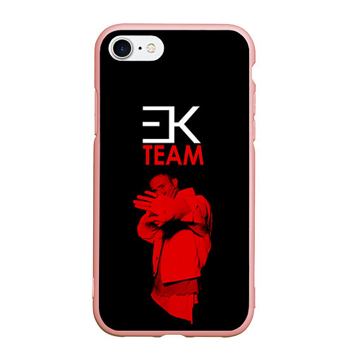 Чехол iPhone 7/8 матовый ЕГОР КРИД TEAM / 3D-Светло-розовый – фото 1