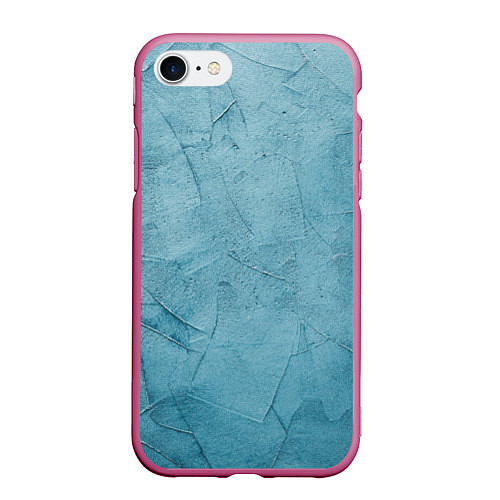 Чехол iPhone 7/8 матовый Оттенки синего / 3D-Малиновый – фото 1