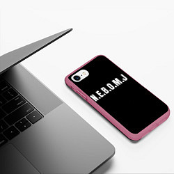 Чехол iPhone 7/8 матовый NEBOMJ Black, цвет: 3D-малиновый — фото 2