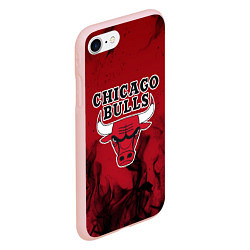 Чехол iPhone 7/8 матовый CHICAGO BULLS, цвет: 3D-светло-розовый — фото 2