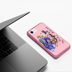 Чехол iPhone 7/8 матовый JoJo Bizarre Adventure, цвет: 3D-малиновый — фото 2