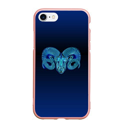 Чехол iPhone 7/8 матовый Знаки Зодиака Овен, цвет: 3D-светло-розовый