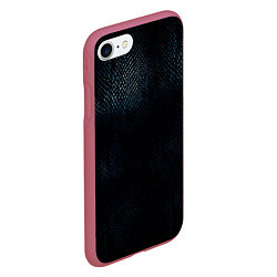 Чехол iPhone 7/8 матовый Черный Дракон, цвет: 3D-малиновый — фото 2