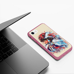 Чехол iPhone 7/8 матовый Princess Mononoke, цвет: 3D-малиновый — фото 2