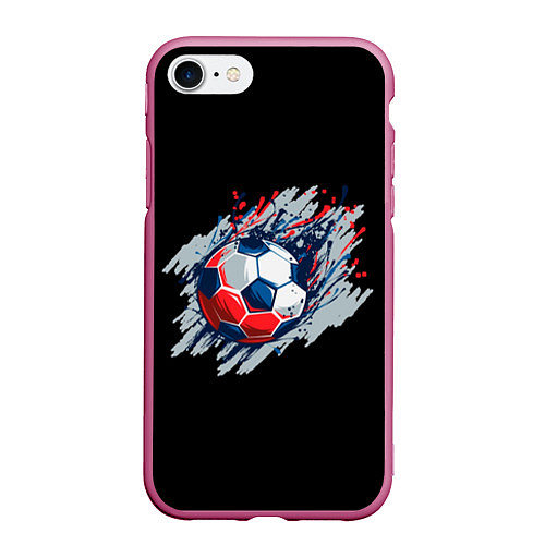 Чехол iPhone 7/8 матовый Мяч / 3D-Малиновый – фото 1