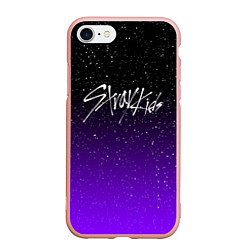Чехол iPhone 7/8 матовый STRAY KIDS, цвет: 3D-светло-розовый