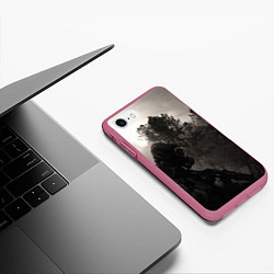Чехол iPhone 7/8 матовый СТАЛКЕР, цвет: 3D-малиновый — фото 2