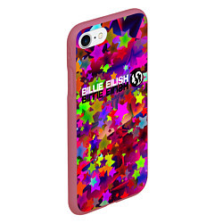 Чехол iPhone 7/8 матовый Billie eilish, цвет: 3D-малиновый — фото 2