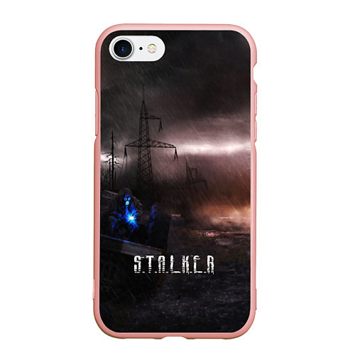 Чехол iPhone 7/8 матовый STALKER GAME / 3D-Светло-розовый – фото 1