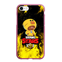 Чехол iPhone 7/8 матовый BRAWL STARS SALLY LEON, цвет: 3D-малиновый