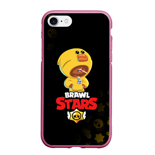 Чехол iPhone 7/8 матовый BRAWL STARS SALLY LEON / 3D-Малиновый – фото 1