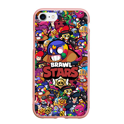 Чехол iPhone 7/8 матовый BRAWL STARS EL PRIMO / 3D-Светло-розовый – фото 1