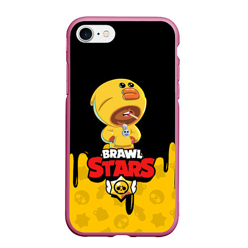 Чехол iPhone 7/8 матовый BRAWL STARS SALLY LEON / 3D-Малиновый – фото 1