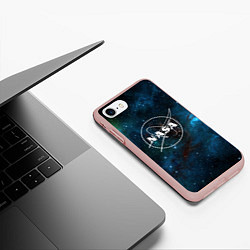 Чехол iPhone 7/8 матовый NASA, цвет: 3D-светло-розовый — фото 2