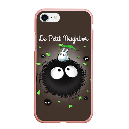 Чехол iPhone 7/8 матовый My Neighbor Totoro / 3D-Светло-розовый – фото 1