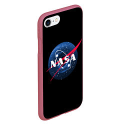 Чехол iPhone 7/8 матовый NASA Black Hole, цвет: 3D-малиновый — фото 2