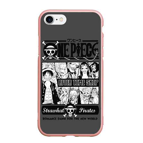 Чехол iPhone 7/8 матовый One Piece / 3D-Светло-розовый – фото 1