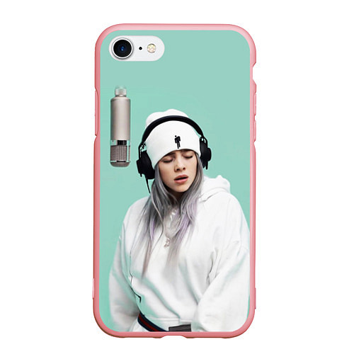 Чехол iPhone 7/8 матовый BILLIE EILISH / 3D-Баблгам – фото 1