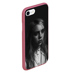 Чехол iPhone 7/8 матовый BILLIE EILISH, цвет: 3D-малиновый — фото 2