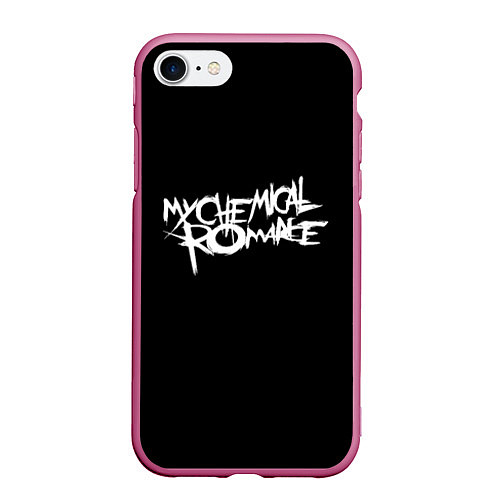 Чехол iPhone 7/8 матовый My Chemical Romance spider / 3D-Малиновый – фото 1