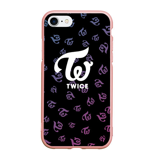 Чехол iPhone 7/8 матовый Twice / 3D-Светло-розовый – фото 1