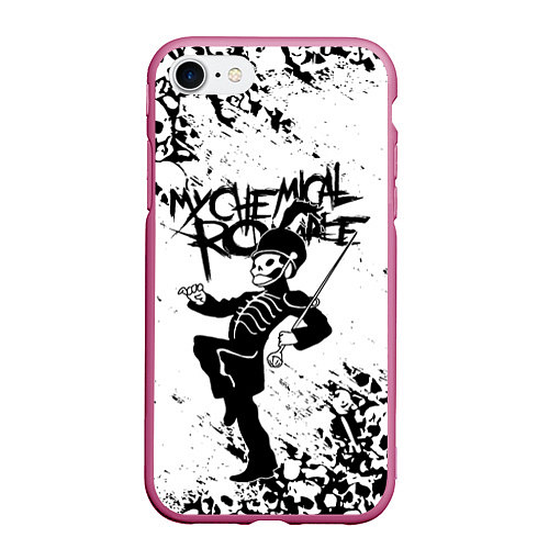 Чехол iPhone 7/8 матовый My Chemical Romance / 3D-Малиновый – фото 1