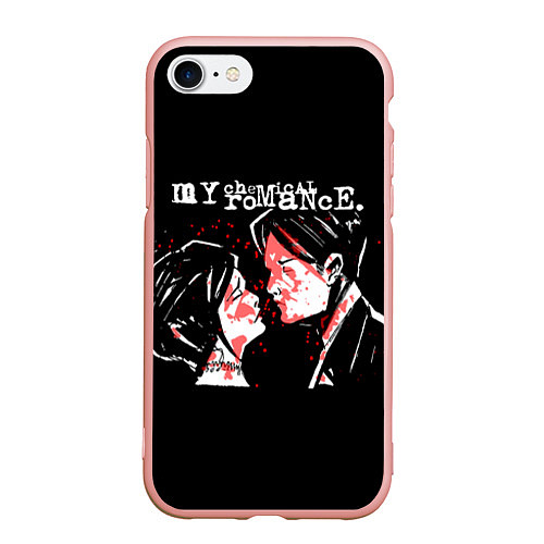 Чехол iPhone 7/8 матовый My Chemical Romance / 3D-Светло-розовый – фото 1