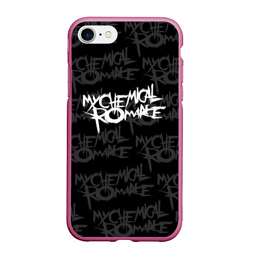 Чехол iPhone 7/8 матовый My Chemical Romance / 3D-Малиновый – фото 1