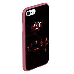 Чехол iPhone 7/8 матовый Korn, цвет: 3D-малиновый — фото 2