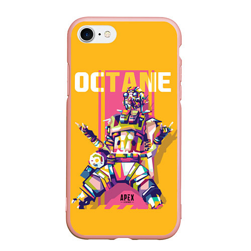 Чехол iPhone 7/8 матовый Apex Legends Octane / 3D-Светло-розовый – фото 1