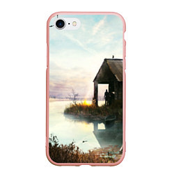 Чехол iPhone 7/8 матовый STALKER, цвет: 3D-светло-розовый