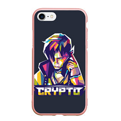 Чехол iPhone 7/8 матовый Apex Legends Crypto, цвет: 3D-светло-розовый