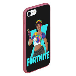 Чехол iPhone 7/8 матовый Fortnite, цвет: 3D-малиновый — фото 2