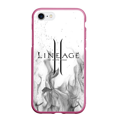 Чехол iPhone 7/8 матовый LINEAGE 2 / 3D-Малиновый – фото 1