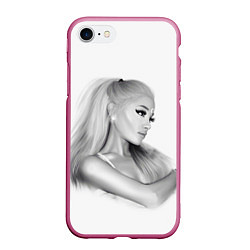 Чехол iPhone 7/8 матовый Ariana Grande Ариана Гранде, цвет: 3D-малиновый