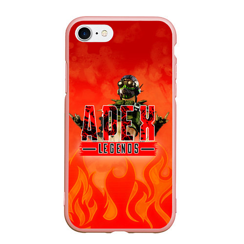 Чехол iPhone 7/8 матовый Apex Legends / 3D-Светло-розовый – фото 1