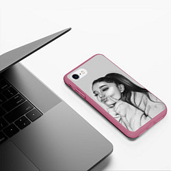 Чехол iPhone 7/8 матовый Ariana Grande Ариана Гранде, цвет: 3D-малиновый — фото 2