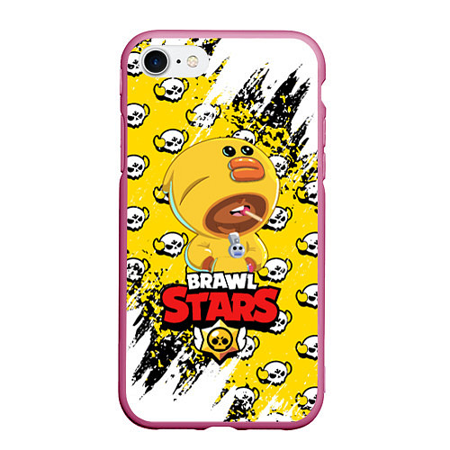 Чехол iPhone 7/8 матовый BRAWL STARS SALLY LEON / 3D-Малиновый – фото 1
