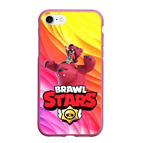 Чехол iPhone 7/8 матовый Brawl Stars - Nita / 3D-Малиновый – фото 1