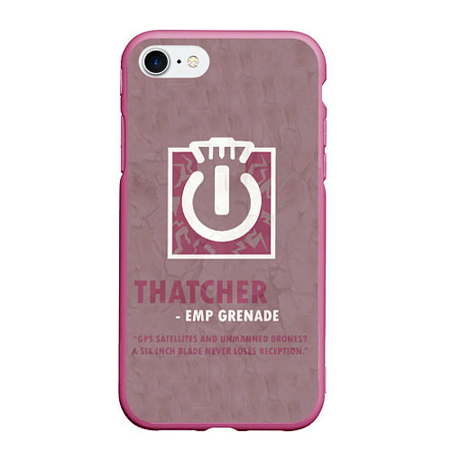 Чехол iPhone 7/8 матовый Thatcher / 3D-Малиновый – фото 1