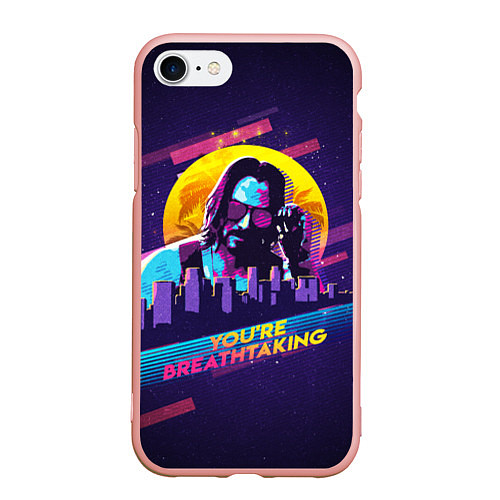 Чехол iPhone 7/8 матовый You Are Breathtaking! / 3D-Светло-розовый – фото 1