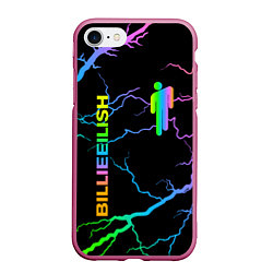 Чехол iPhone 7/8 матовый BILLIE EILISH, цвет: 3D-малиновый