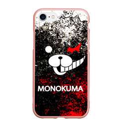 Чехол iPhone 7/8 матовый MONOKUMA, цвет: 3D-светло-розовый