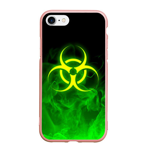 Чехол iPhone 7/8 матовый BIOHAZARD / 3D-Светло-розовый – фото 1
