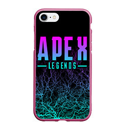 Чехол iPhone 7/8 матовый Apex Legends, цвет: 3D-малиновый