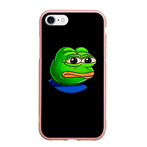 Чехол iPhone 7/8 матовый Frog / 3D-Светло-розовый – фото 1